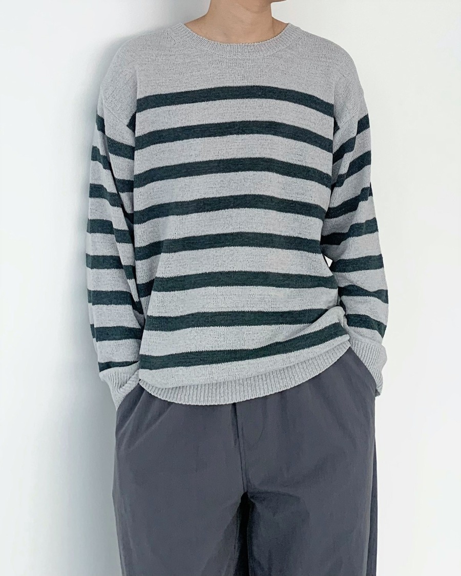 formar stripe knit wear (4color)