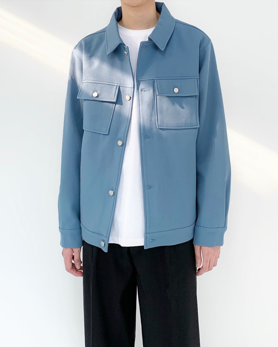 pstel minimal trucker jacket (3color)