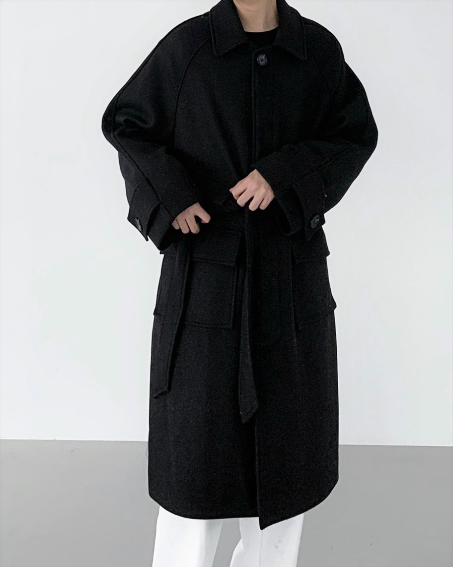 balmacan wool robe coat (3color)