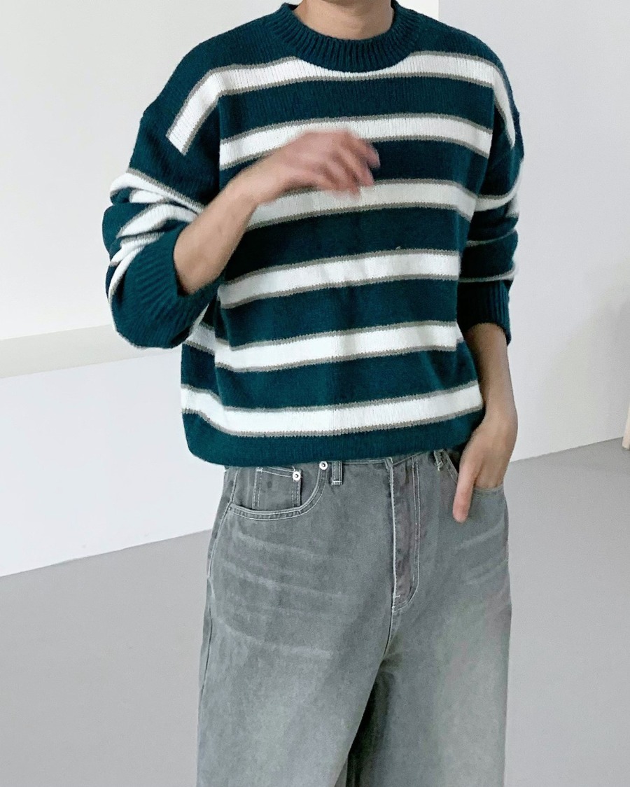 steady stripe knit (3color)
