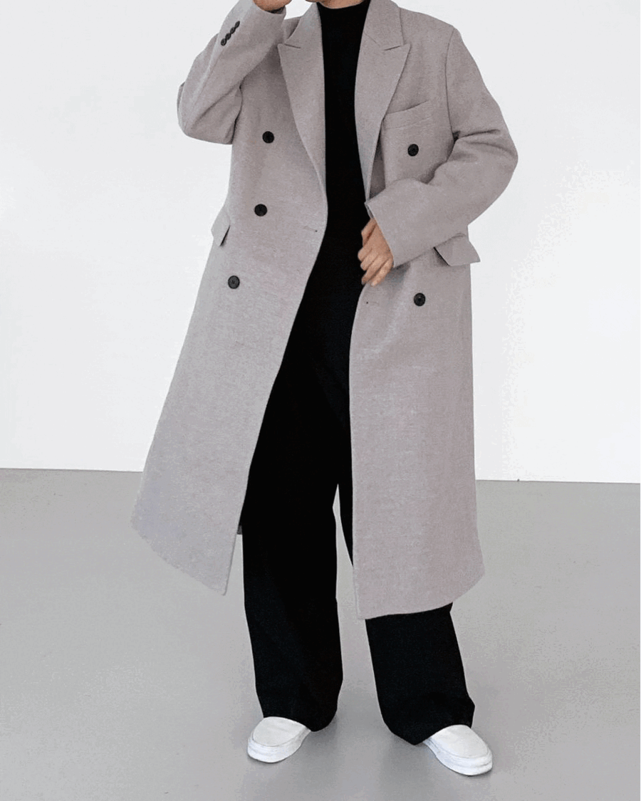 melting wool double long coat (2color)