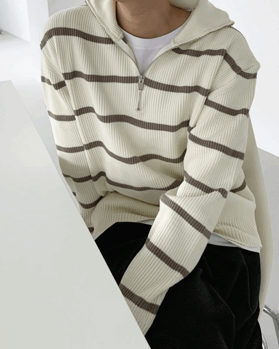 twill stripe knit (3color)