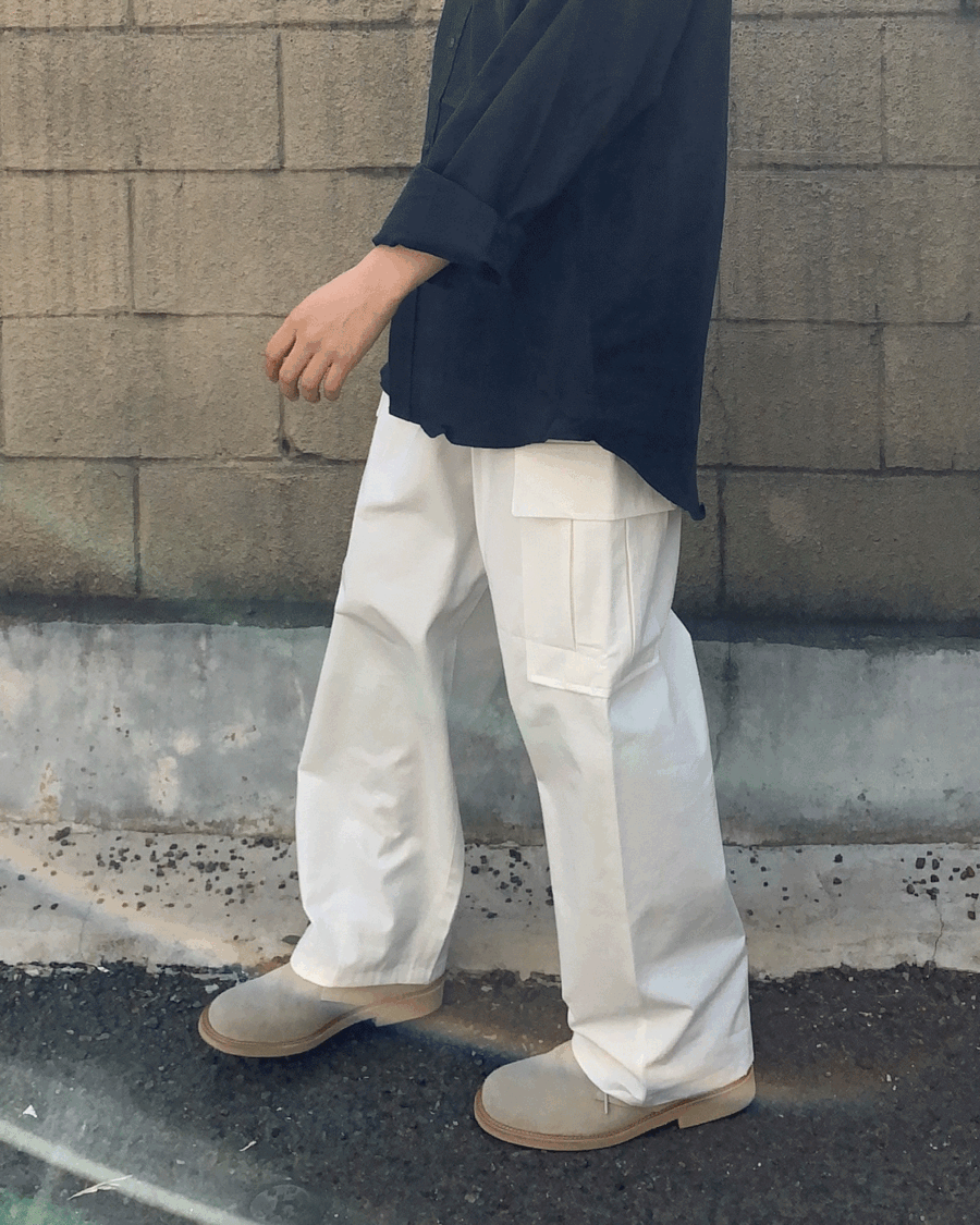 cotton cargo pants (2color)