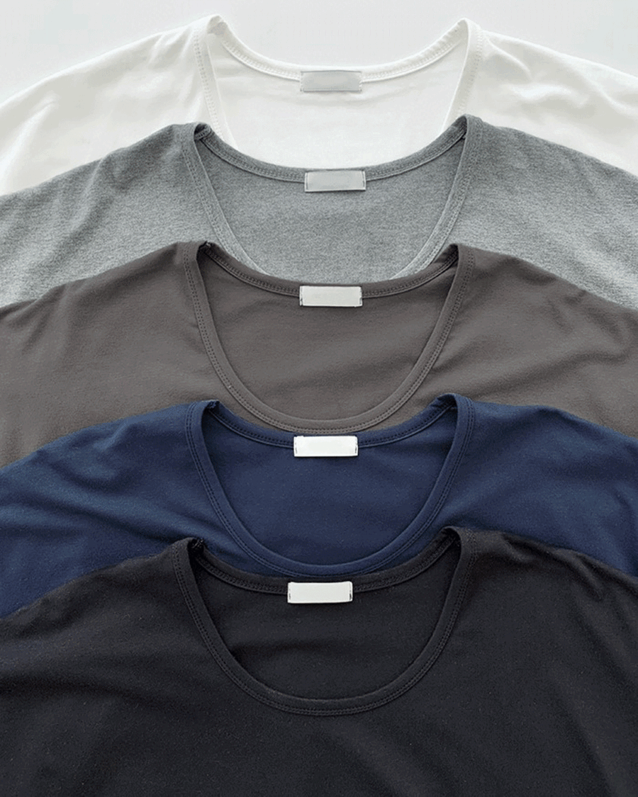 u neck half -t shirts (5color)