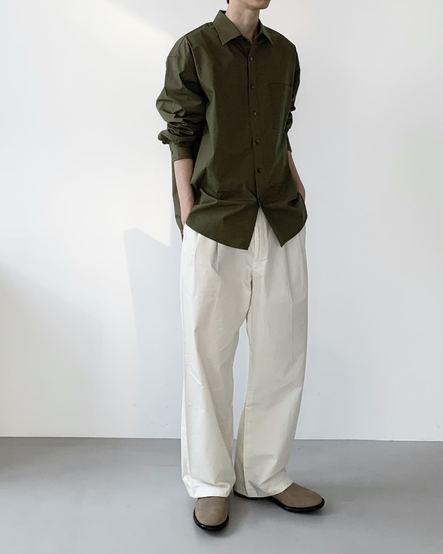 on fresh cotton wide pants